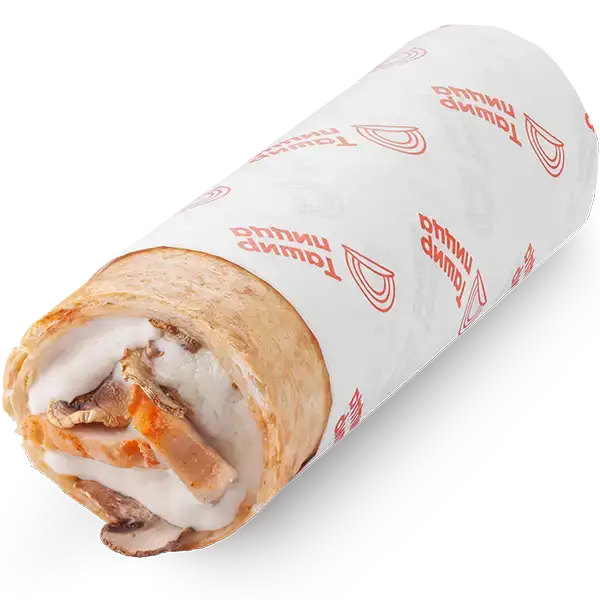 Горячий ролл с курицей и грибами