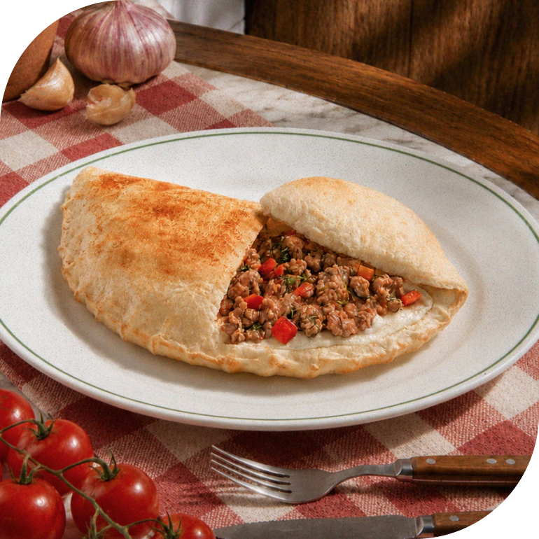 Кальцоне с рубленным мясом