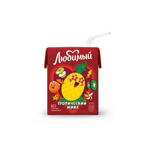 Сок Любимый Тропический микс 0,2 л