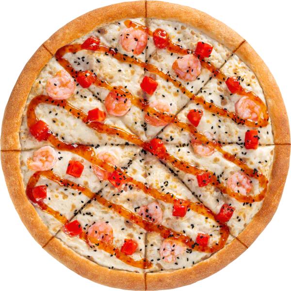 С креветками и кисло-сладким соусом