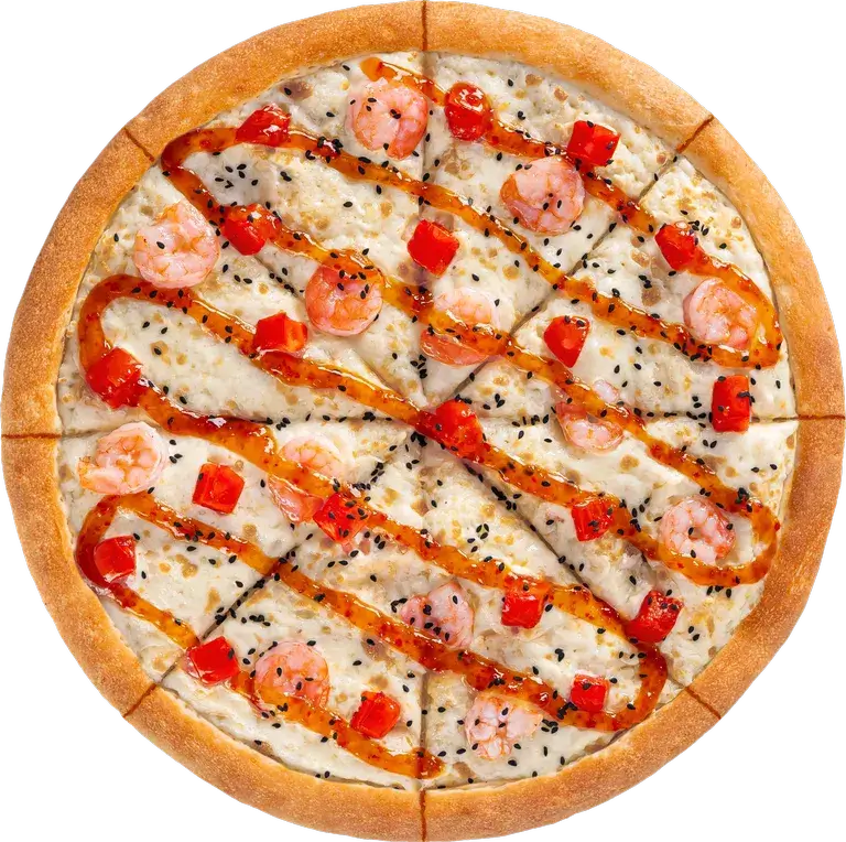 С креветками и кисло-сладким соусом