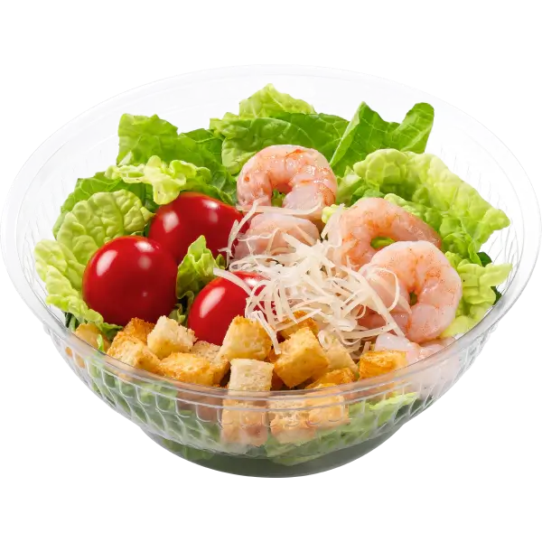 Салат Цезарь с креветками