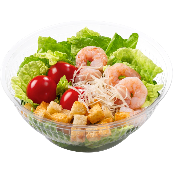 Салат Цезарь с креветками