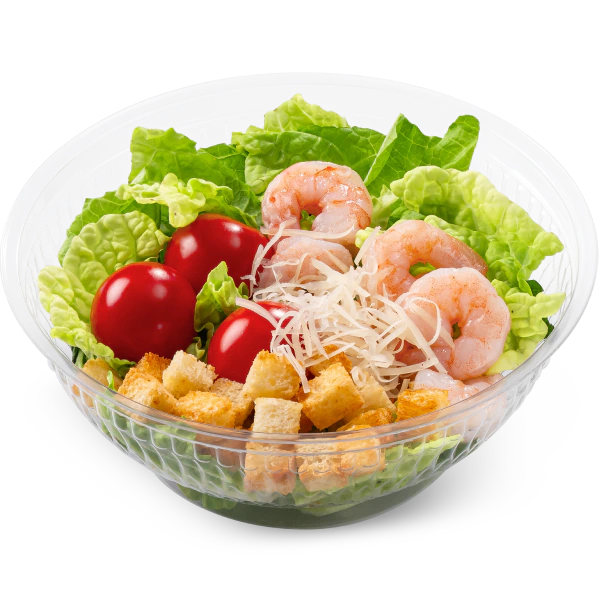 Салат Цезарь с креветками